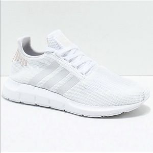 Adidas Swift all white rose gold